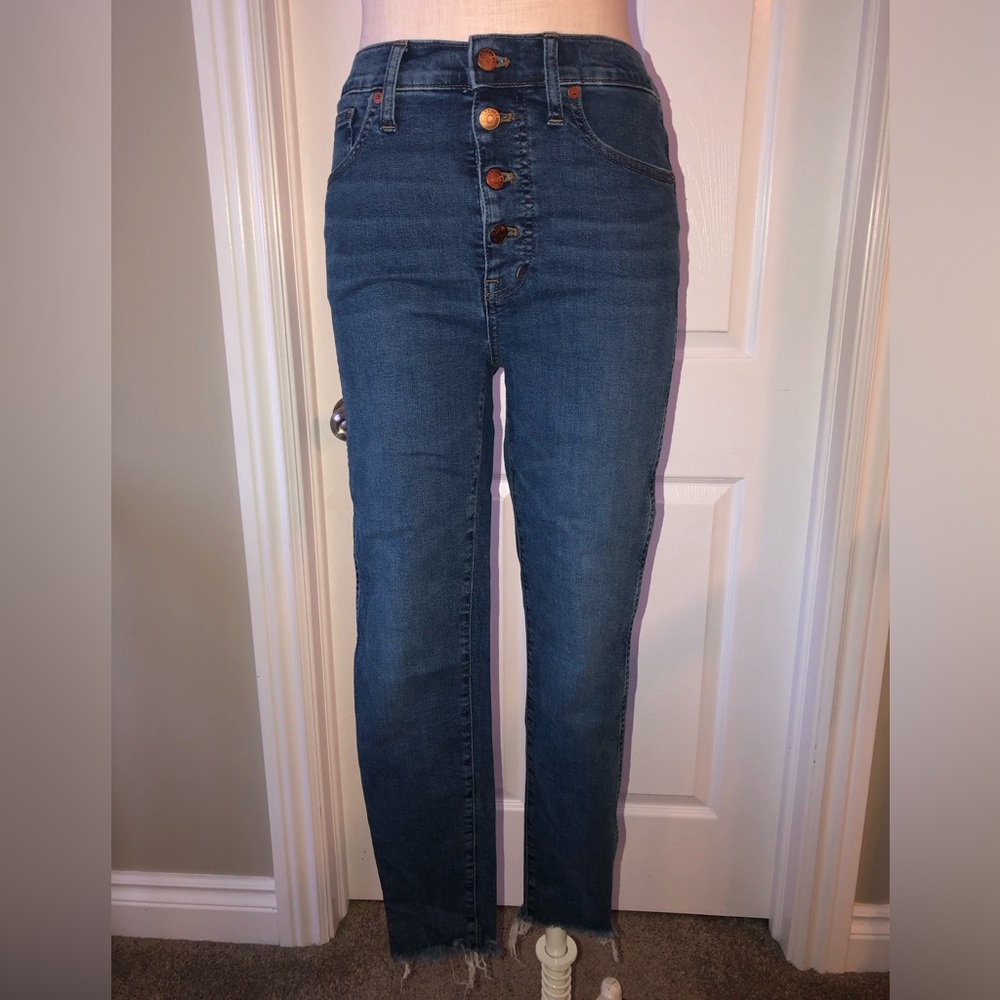 MadeWell Blue High-Waisted Skinny Jeans